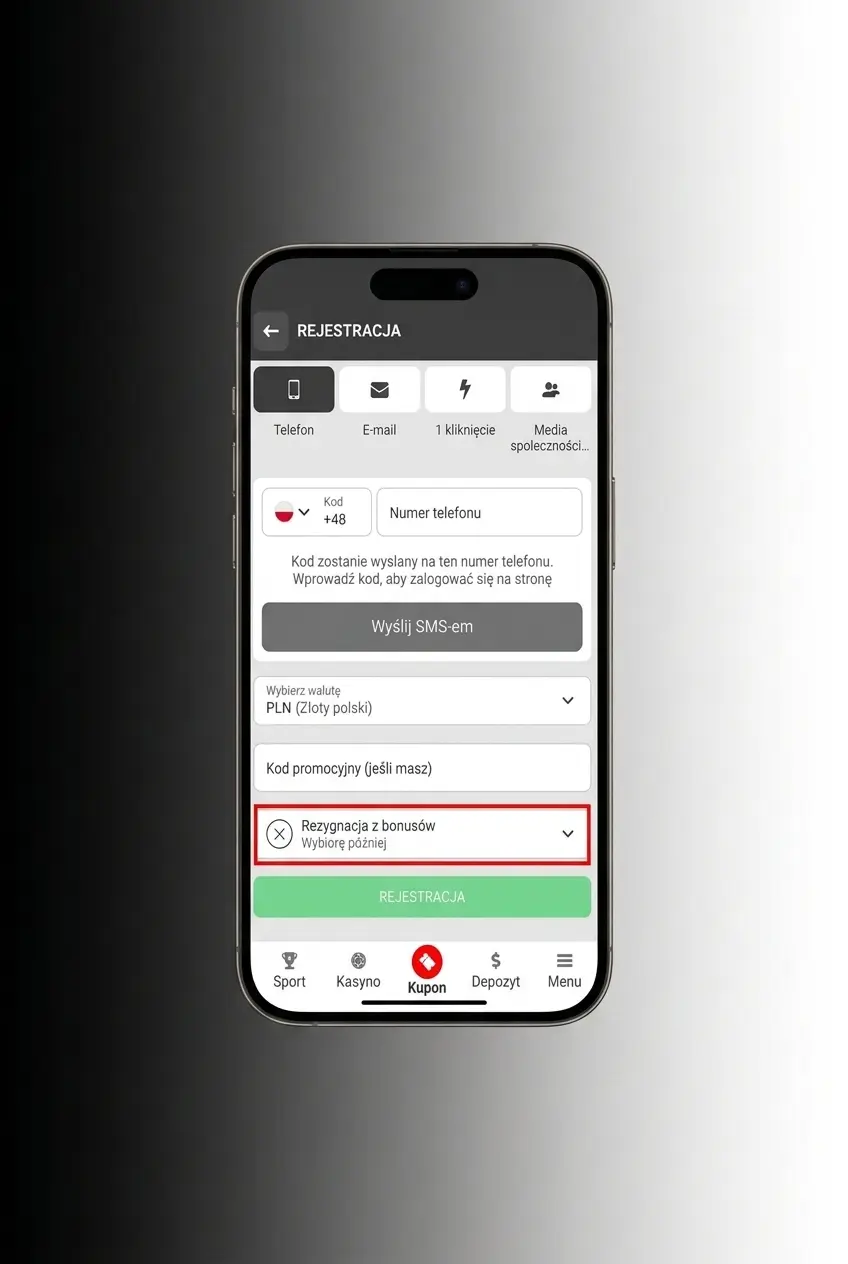 Instrukcja rejestracji konta w 888starz – formularz z krokami rejestracji przez e-mail, telefon lub media społecznościowe