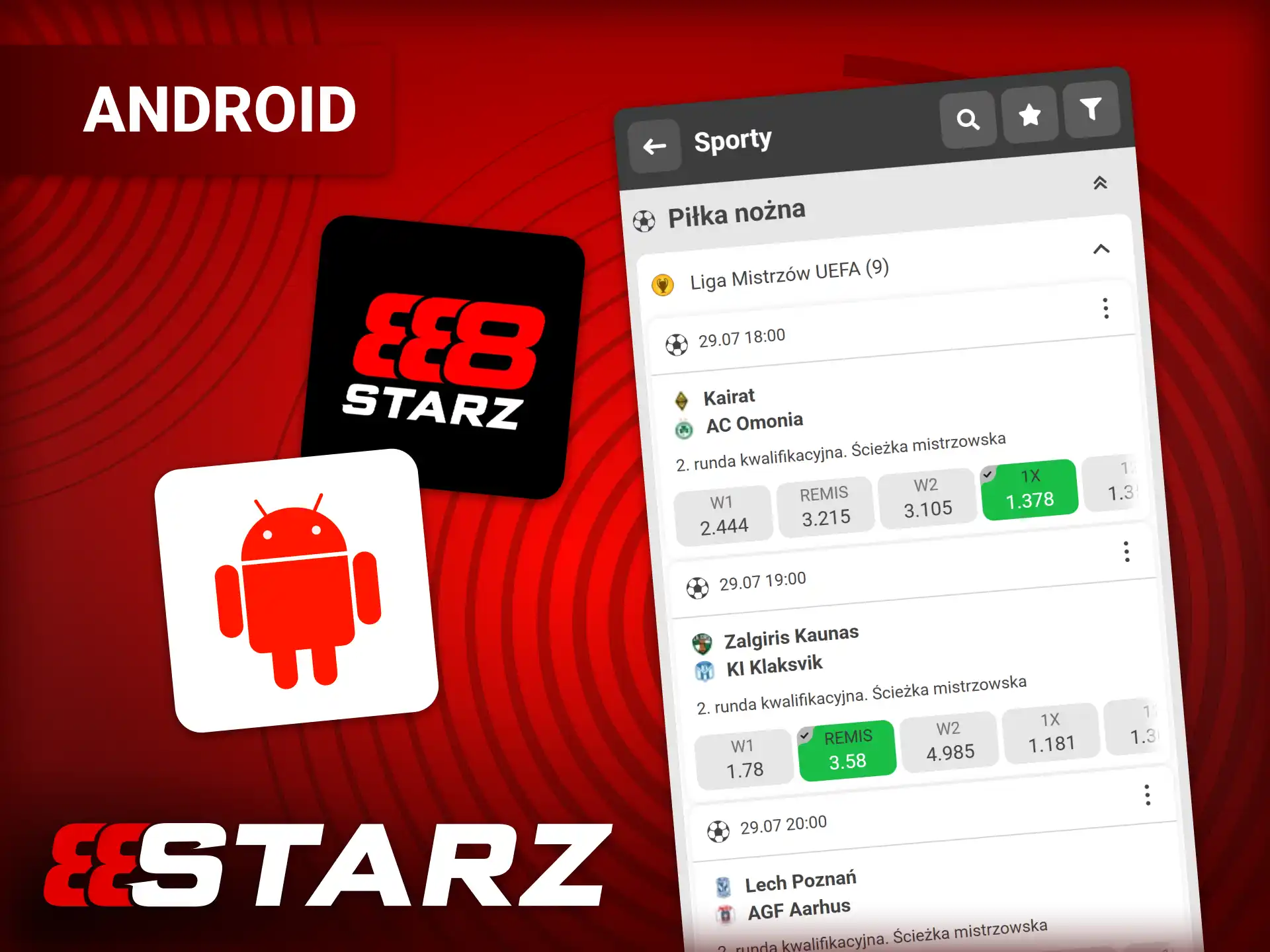 Instalacja aplikacji 888starz na Androida – pobieranie pliku APK spoza Google Play.