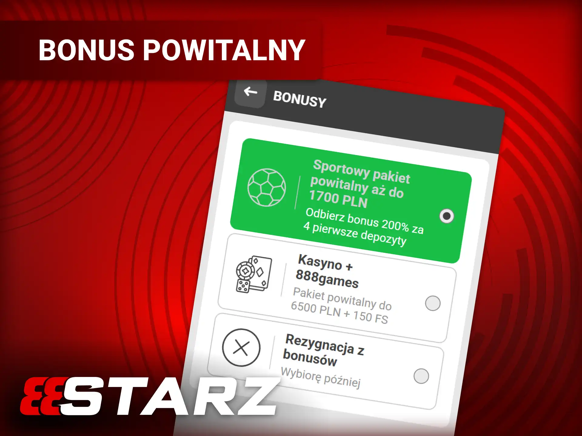Odbierz atrakcyjny bonus powitalny dla graczy 888starz oficjalnej aplikacji mobilnej.