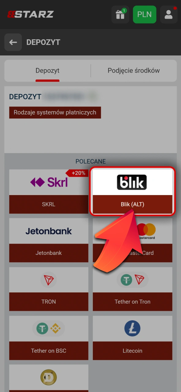 Wpłać pierwszy depozyt przez bezpieczną kasę na 888starz oficjalnej platformie.