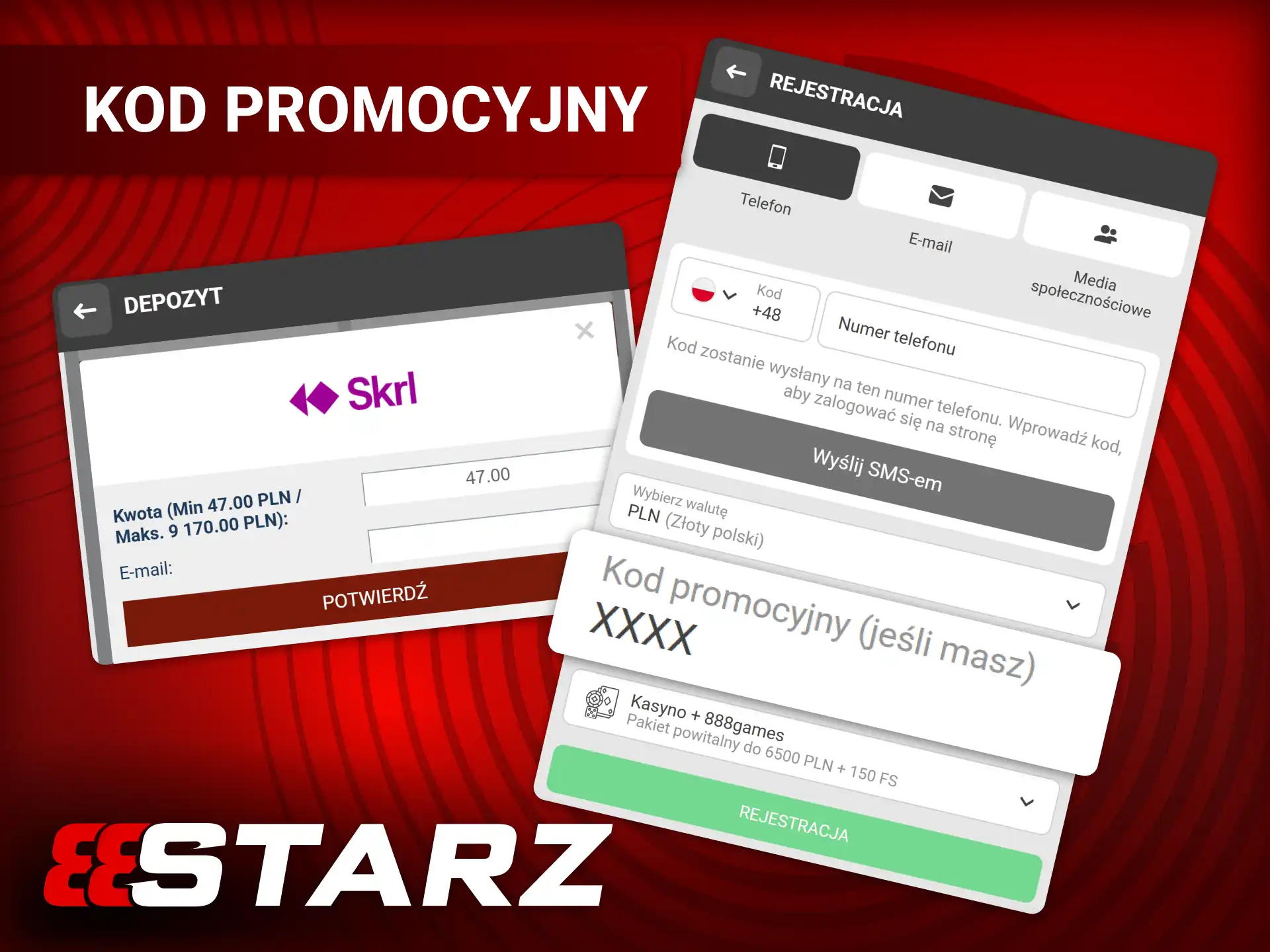 Użyj kod promocyjny podczas rejestracji na 888starz oficjalnej platformie gier.