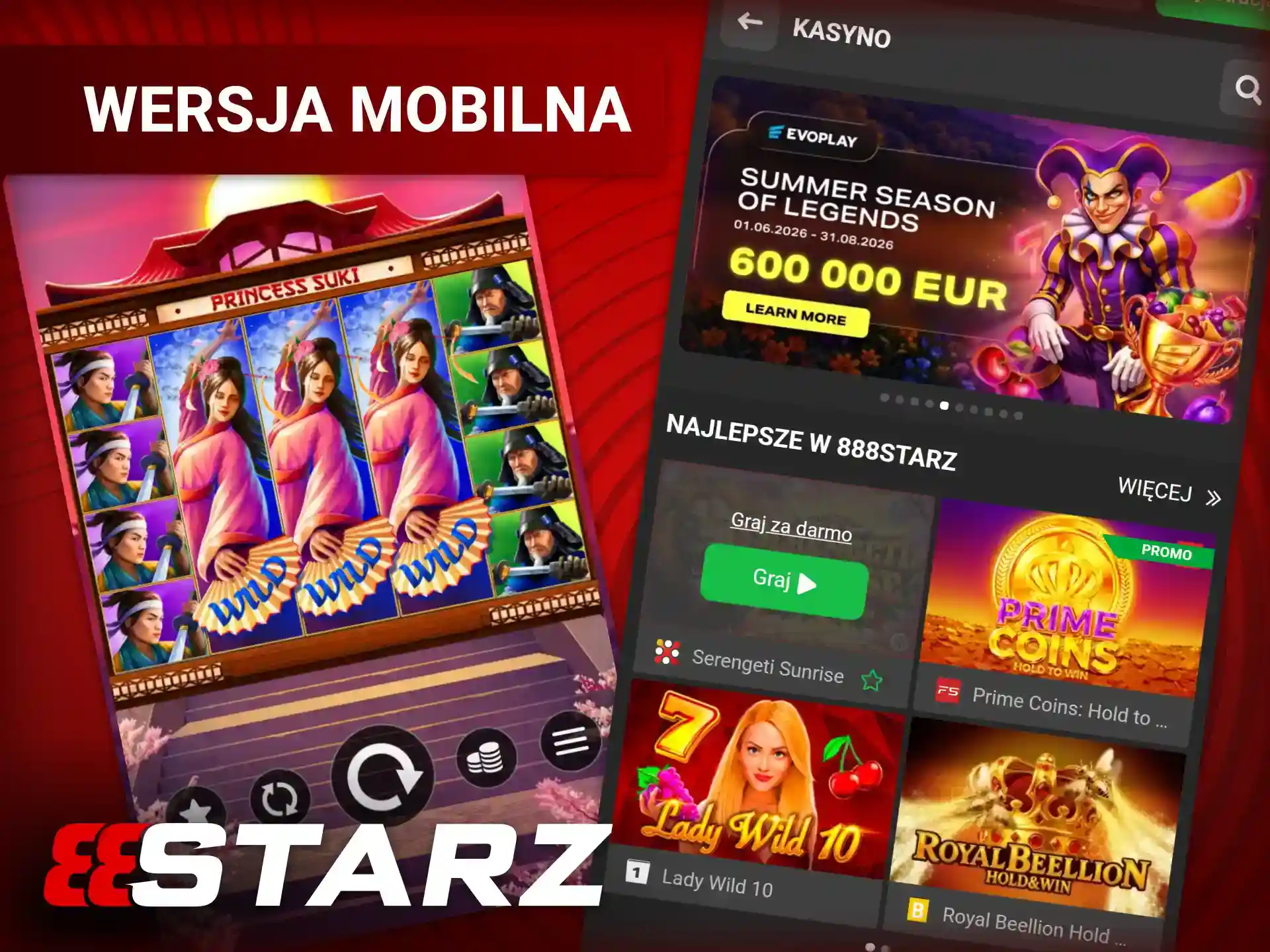 Pobierz mobilną wersję PWA na 888starz oficjalnej stronie dla graczy.